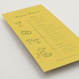 "Calia " - Wedding Weekend Itinerary Cards in Caribbean Citrus by Ani Somi - Detail