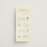 "Coastal Drift" - Wedding Weekend Itinerary Cards in Caribbean Citrus by Pixel and Hank - Front