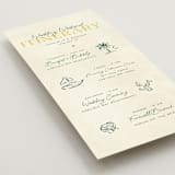 "Coastal Drift" - Wedding Weekend Itinerary Cards in Caribbean Citrus by Pixel and Hank - Detail