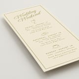 "rory" - Wedding Weekend Itinerary Cards in Olive by Ellen Schlegelmilch - Detail