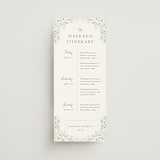 "Delicate Vines" - Wedding Weekend Itinerary Cards in Periwinkle by Kristen Smith - Front