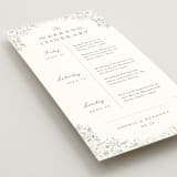 "Delicate Vines" - Wedding Weekend Itinerary Cards in Periwinkle by Kristen Smith - Detail