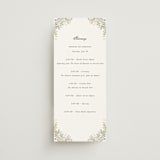 "flowering arch" - Wedding Weekend Itinerary Cards in Sage by Lori Wemple - Front
