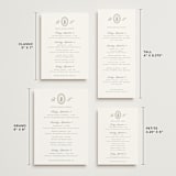 "Court" - Wedding Weekend Itinerary Cards in Leaf by Kate Ahn - Formats Available