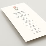 "botanical cameo" - Wedding Weekend Itinerary Cards in Swan by Lori Wemple - Detail