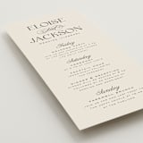 "Galleria" - Wedding Weekend Itinerary Cards in Onyx by Laura Hankins - Detail