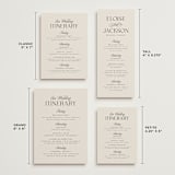 "Galleria" - Wedding Weekend Itinerary Cards in Onyx by Laura Hankins - Formats Available
