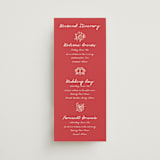 "Love in Bloom" - Wedding Weekend Itinerary Cards in Brick by Julia Liverton - Front
