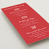 "Love in Bloom" - Wedding Weekend Itinerary Cards in Brick by Julia Liverton - Detail