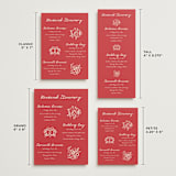 "Love in Bloom" - Wedding Weekend Itinerary Cards in Brick by Julia Liverton - Formats Available