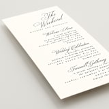 "Written with love" - Wedding Weekend Itinerary Cards in Noir Slate by Ana de Sousa - Detail