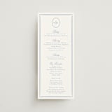 "Constance" - Wedding Weekend Itinerary Cards in Sky by Robert and Stella - Front