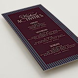 "sophisticate" - Wedding Weekend Itinerary Cards in Plum by Owl and Toad - Detail