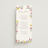 "Wildflower Wreath" - Wedding Weekend Itinerary Cards in Peony by Yaling Hou Suzuki - Front