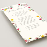 "Wildflower Wreath" - Wedding Weekend Itinerary Cards in Peony by Yaling Hou Suzuki - Detail