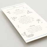 "Bristol" - Wedding Weekend Itinerary Cards in Aqua by Jennifer Wick - Detail
