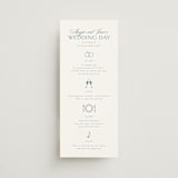 "Coastal Charm" - Wedding Weekend Itinerary Cards in Dusty Blue by Jennifer Postorino - Front
