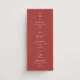 "Elizabeth" - Wedding Weekend Itinerary Cards in Burgundy by Helena Vitto - Front