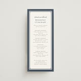 "Ariah" - Wedding Weekend Itinerary Cards in French Blue by Jennifer Postorino - Front