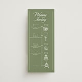 "Vintage Garden" - Wedding Weekend Itinerary Cards in Forest by Sherley Ferreira - Front