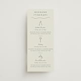 "Pair of Calla Lilies" - Wedding Weekend Itinerary Cards in Sage by Leah Bisch - Front