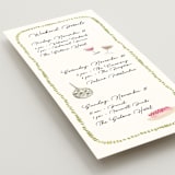 "Barolo" - Wedding Weekend Itinerary Cards in Deep Blush by Pati Cascino - Detail