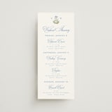 "Patterned florals" - Wedding Weekend Itinerary Cards in Powder by Creo Study - Front