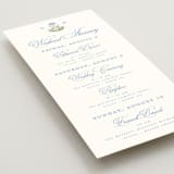 "Patterned florals" - Wedding Weekend Itinerary Cards in Powder by Creo Study - Detail