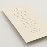 "True North" - Wedding Weekend Itinerary Cards in Olive You More by Design Lotus - Detail
