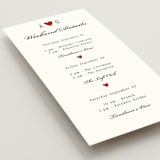 "Two Hearts" - Wedding Weekend Itinerary Cards in Lily by Pati Cascino - Detail