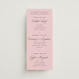 "Nola" - Wedding Weekend Itinerary Cards in Peony by Megan Davis - Front