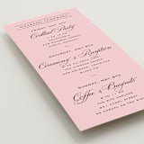 "Nola" - Wedding Weekend Itinerary Cards in Peony by Megan Davis - Detail