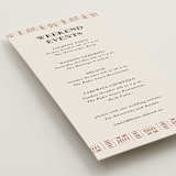 "Amari" - Wedding Weekend Itinerary Cards in Ivory by Oma N. Ramkhelawan - Detail