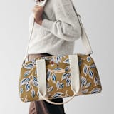 "Wandering" - Weekender in Mustard by Alicia Schultz - On Model