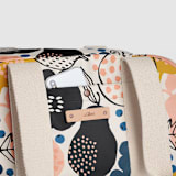 "Farmer's Market" - Weekender in Herb by Iveta Angelova - Fabric Detail