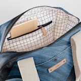 "tides" - Weekender in Denim by Iveta Angelova - Interior Back