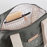 "Savanna Grassland" - Weekender in Obsidian by Deborah Velasquez - Interior Back