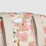 "Botanical Cascade" - Weekender in Peony by Erin German - Fabric Detail