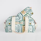 "Geo gym" - Weekender in Earthy by Bethania Lima - Matching Dopp Kitt Available
