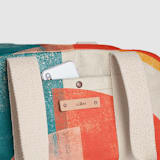 "Abstract Sunset" - Weekender in Twilight by Michelle Taylor - Fabric Detail