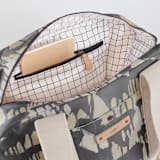 "Cloud Drip" - Weekender in Espresso by Angela Simeone - Interior Back