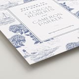 "Coastal Toile" - Welcome Signs in Periwinkle by Jenna Holcomb - Detail