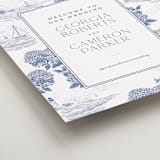 "Coastal Toile" - Welcome Signs in Periwinkle by Jenna Holcomb - Detail