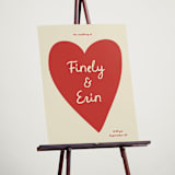 "Big Heart Wedding" - Welcome Signs in Cherry by Ani Somi - In Use