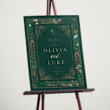 "Illuminated Storybook" - Welcome Signs in Forest by Alethea and Ruth - In Use