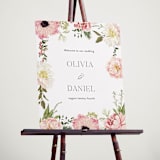 "Timeless Blooms" - Welcome Signs in Peony by Susan Moyal - In Use