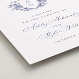 "watercolor flowers crest" - Welcome Signs in Dusty Blue by Cass Loh - Detail