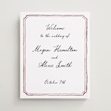 "Handwritten" - Welcome Signs in Wine by Cass Loh - Front