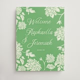 "Welcome Blooming Love" - Welcome Signs in Honeydew by Lise Gulassa - Front