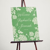 "Welcome Blooming Love" - Welcome Signs in Honeydew by Lise Gulassa - In Use
